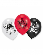 6 ballons en latex pirates 22 cm décor anniversaire