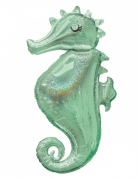 Ballon aluminium hippocampe 96 cm décoration anniversaire sirène