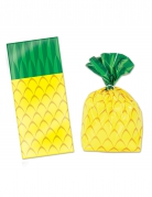 25 sacs en plastique ananas 10 x 22 x 5 cm pour bonbons