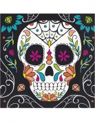 20 serviettes en papier tête de mort day of the dead 33 x 33 cm décorées