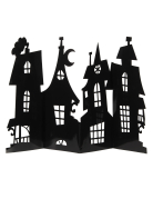 Centre de table manoir hanté noir 60 x 38 cm en carton