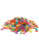 Confettis en sucre cœurs multicolores 100 g, décorations comestibles