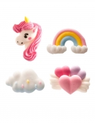 8 mini figurines en sucre licorne 14 g déco gâteau