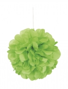 3 pompons à suspendre en papier vert citron 22 cm pour décoration