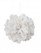 3 pompons à suspendre en papier blancs 22 cm pour mariage