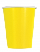 14 gobelets en carton jaunes 266 ml pour fête