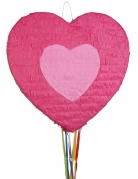 Piñata cœur rose 56 x 50 cm à suspendre