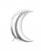 Ballon aluminium croissant de lune argenté pour décoration