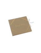 Livre d'or kraft dorure embossé 21 x 20 cm 64 pages avec ruban