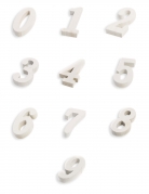 Chiffre en bois naturel blanc 5 cm pour mariage et anniversaire