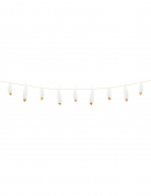 Guirlande de plumes blanches et dorées 13,5 cm x 1,6 m déco mariage