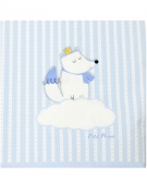 20 serviettes en papier renard blanches et bleues 33 x 33 cm petit prince