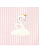 20 serviettes en papier cygne rose petite princesse 33 x 33 cm