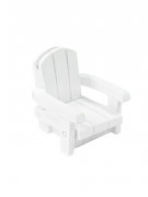 Marque place en résine chaise de plage blanche 4 x 4,5 cm déco table