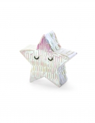 Mini piñata étoile iridescente 10,5 cm pour décoration