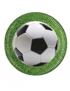 8 assiettes en carton football party 23 cm ballon de foot