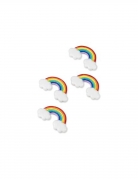 4 arcs en ciel en résine adhésifs multicolore 5 cm à coller