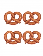 4 découpes en carton bretzels 27 cm fête de la bière
