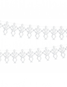 Guirlande en papier squelette blanche 3 m pour Halloween