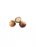6 marrons artificiels avec neige 2,2 cm pour table