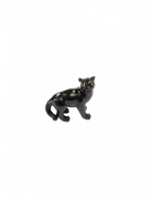 Panthère en résine noire 6 cm déco thème jungle