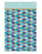 Nappe en papier rêves de sirène 120 x 180 cm à motifs écailles