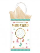 8 sacs de fête en papier boho 21 x 13 x 8 cm attrape rêve