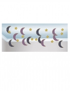 6 guirlandes en papier lunes et étoiles mille et une nuits 2 m 13 décoration orientale