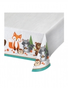 Nappe en plastique animaux de la forêt 137 x 259 cm pour anniversaire