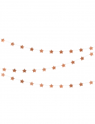 Guirlande en carton étoiles métallisées rose gold 3,6 m pour Noël