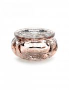 4 photophores en verre miroir rose gold 6 x 3 cm pour noël