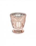 4 photophores en verre rose gold 8 cm décoration de mariage