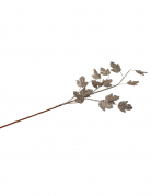 Branche de feuilles d'érable paillettes champagne 75 cm et sequins