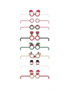 8 lunettes en carton rigolotes sweety xmas pour Noël