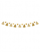 Guirlande en papier tassel étoiles dorées à monter