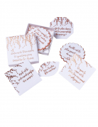 35 cartes lanceur de discussion végétal rose gold 7 x 7 cm pour animation mariage
