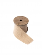 Ruban gaze de coton beige 4,5 cm x 3 m style bohème