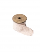 Ruban gaze de coton crème 4,5 cm x 3 m pour mariage