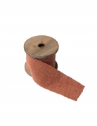 Ruban gaze de coton vieux rose 4,5 cm x 3 m, style bohème