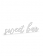 Décoration en bois sweet bar blanche 37 x 10 cm pour mariage