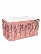 Jupe de table en plastique rose gold à franges 76 cm x 4,2 m