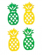 18 ananas en bois jaune et vert 3,5 x 1,7 cm pour décoration de table
