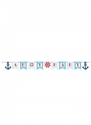 Bannière en carton ahoy baby petit bateau 188 x 14 cm thème marin