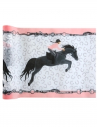 Chemin de table intissé équitation 5 m x 30 cm cavalier et cheval