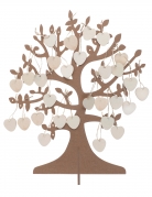 Arbre à vœux en bois avec 50 cœurs mariage 48 x 40 cm livre d'or