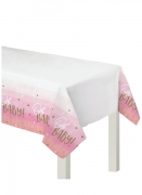 Nappe en plastique oh baby rose et or 137 x 259 cm pour baby shower
