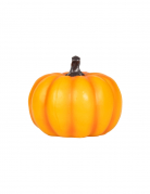 Citrouille en résine 11 cm orange d'Halloween
