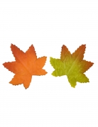 20 feuilles d'automne 5,5 cm jaunes vertes et oranges