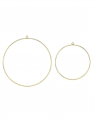 2 cercles dorés 20 et 28 cm en métal pour couronnes