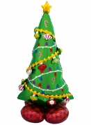 Ballon aluminium géant AirLoonz sapin de Noël 149 x 78 cm à poser